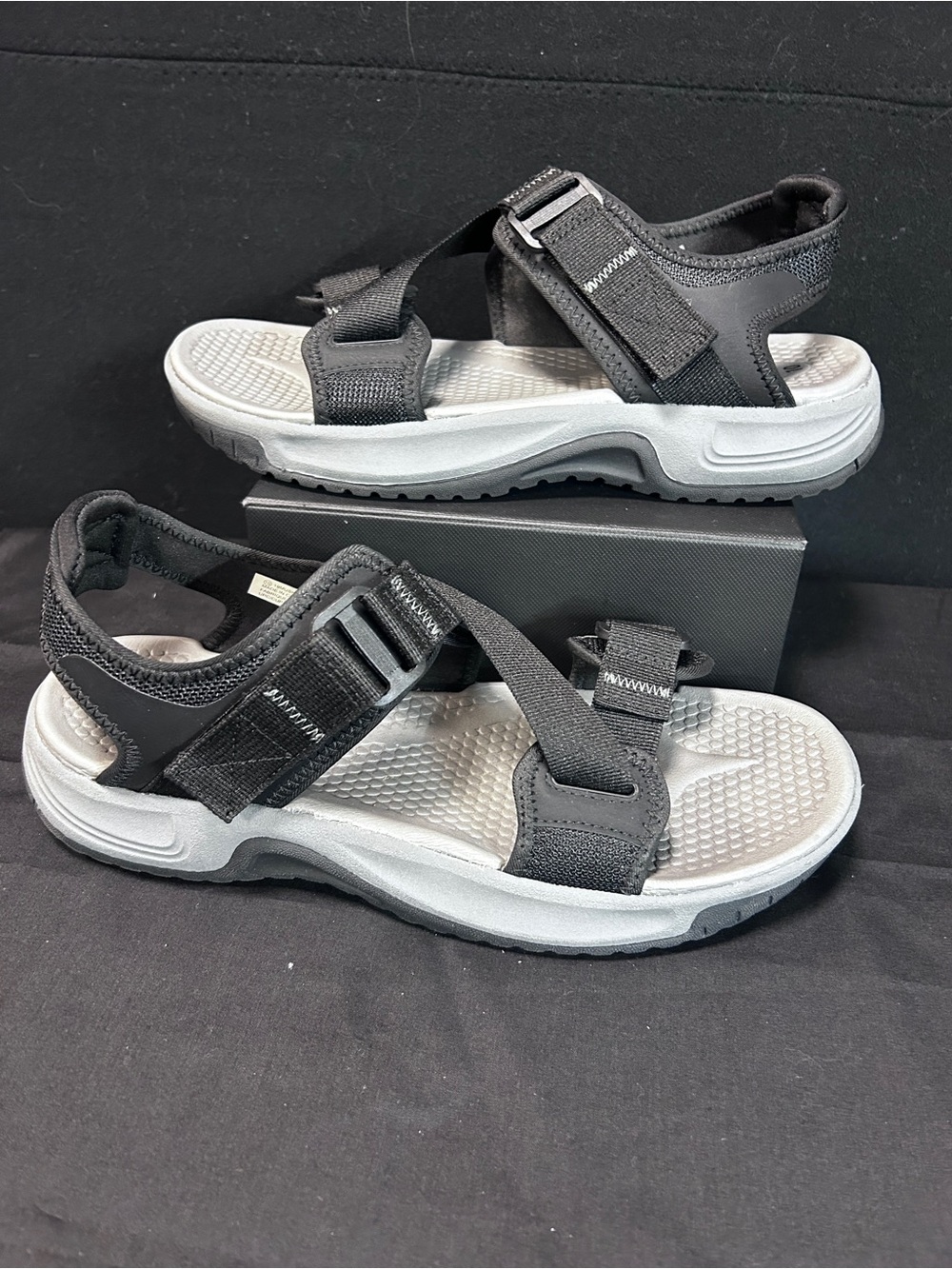 Ozark Trail Black and Gray Slip-On Outdoor Sandal